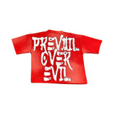 Acid washed red prevaloir tee