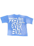 Acid washed light blue prevaloir tee